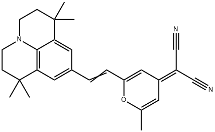 4-(Dicyanomethylene)-2-methyl-6-(1,1,7,7-tetramethyljulolidyl-9-enyl)-4H-pyran 구조식 이미지