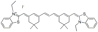 3-ethyl-2-[[3-[3-[3-[(3-ethyl-3H-benzothiazol-2-ylidene)methyl]-5,5-dimethylcyclohex-2-en-1-ylidene]prop-1-enyl]-5,5-dimethylcyclohex-2-en-1-ylidene]methyl]benzothiazolium iodide  Structure