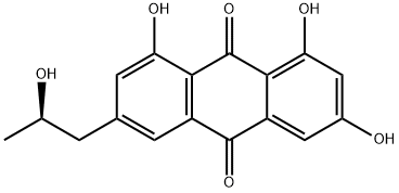 1,3,8-트리하이드록시-6-(2-하이드록시프로필)-9,10-안트라센디온 구조식 이미지