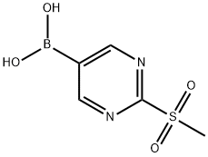 2-(methylsulfonyl)pyrimidin-5-ylboronic acid 구조식 이미지