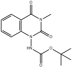 (3-Methyl-2,4-dioxo-3,4-dihydro-2H-quinazolin-1-yl)-carbamic acid tert-butyl ester
 Structure