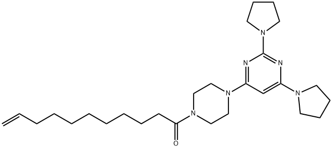 1-[4-(2,6-dipyrrolidin-1-ylpyrimidin-4-yl)piperazin-1-yl]undec-10-en-1 -one Structure