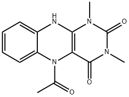 Benzo[g]pteridine-2,4(1H,3H)-dione,  5-acetyl-5,10-dihydro-1,3-dimethyl- 구조식 이미지