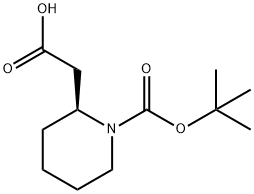 (S)-2-CARBOXYMETHYL-PIPERIDINE-1-CARBOXYLIC ACID TERT-BUTYL ESTER Structure
