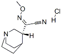 1-Azabicyclo(2.2.2)octane-3-acetonitrile, alpha-(methoxyimino)-, monohydrochloride, (R-(Z))- Structure