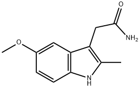 2-(5-methoxy-2-methyl-1H-indol-3-yl)acetamide 구조식 이미지