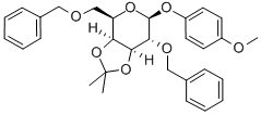 4-METHOXYPHENYL 2,6-DI-O-BENZYL-3,4-O-ISOPROPYLIDENE-BETA-D-GALACTOPYRANOSIDE 구조식 이미지