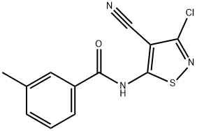 N-(3-chloro-4-cyano-5-isothiazolyl)-3-methylbenzenecarboxamide Structure