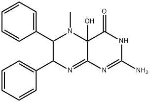 2,4a,5,6,7,8-Hexahydro-4a-hydroxy-2-imino-5-methyl-6,7-diphenylpteridin-4(3H)-one 구조식 이미지