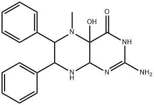 2-Amino-4a,5,6,7,8,8a-hexahydro-4a-hydroxy-5-methyl-6,7-diphenylpteridin-4(3H)-one 구조식 이미지