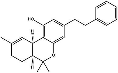(6aS,10aR)-6,6,9-trimethyl-3-phenethyl-6a,7,8,10a-tetrahydro-6H-benzo[c]chromen-1-ol 구조식 이미지