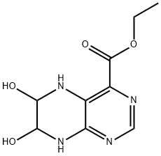 5,6,7,8-Tetrahydro-6,7-dihydroxy-4-pteridinecarboxylic acid ethyl ester Structure