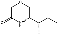 (5S)-5-[(1S)-메틸프로필]-모르폴린-3-온 구조식 이미지