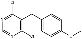 4,6-디클로로-5-(4-메톡시벤질)피리미딘 구조식 이미지