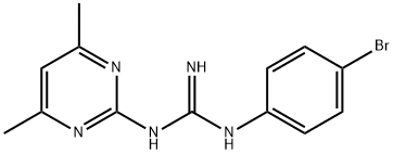 1-(p-브로모페닐)-3-(4,6-디메틸-2-피리미디닐)구아니딘 구조식 이미지