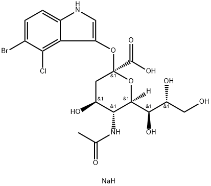 160369-85-7 5-Bromo-4-chloro-3-indolyl-alpha-D-N-acetylneuraminic acid sodium salt