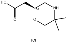 (2S)-(+)-5,5-DIMETHYL-2-MORPHOLINEACETIC ACID Structure