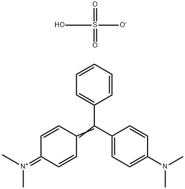 디메틸[4-[4-(디메틸아미노)-알파-페닐벤질리덴]-2,5-시클로헥사디엔-1-일리덴]황산수소암모늄 구조식 이미지