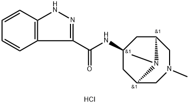 N-[(1S,5R)-7,9-dimethyl-7,9-diazabicyclo[3.3.1]non-3-yl]-1H-indazole-3-carboxamide dihydrochloride 구조식 이미지