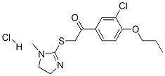 1-(3-chloro-4-propoxy-phenyl)-2-[(1-methyl-4,5-dihydroimidazol-2-yl)su lfanyl]ethanone hydrochloride 구조식 이미지