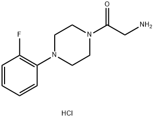 2-Amino-1-[4-(2-fluorophenyl)piperazin-1-yl]ethan-1-onehydrochloride Structure