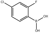 4-Chloro-2-fluorophenylboronic acid 구조식 이미지