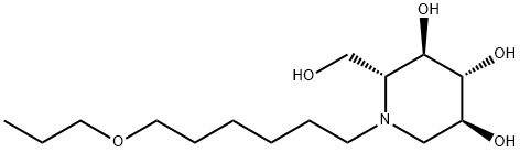 N-(7-Oxadecyl)deoxynojirimycin 구조식 이미지