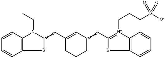 3-(2-[(3-([3-ETHYL-1,3-BENZOTHIAZOL-2(3H)-YLIDENE]METHYL)-2-CYCLOHEXEN-1-YLIDENE)METHYL]-1,3-BENZOTHIAZOL-3-IUM-3-YL)-1-PROPANESULFONATE Structure