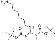 MONO-6-N-DIBOC-GUANYL-1,6-HEXADIAMINE Structure