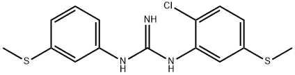 N-(2-Chloro-5-methylsulfanyl-phenyl)-N''-(3-methylsulfanyl-phenyl)-guanidine Structure