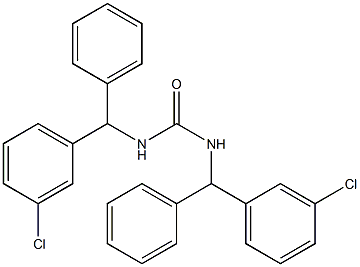 1,3-bis[(3-chlorophenyl)-phenyl-methyl]urea Structure