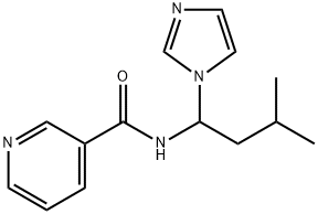 N-(1-이미다졸-1-일-3-메틸-부틸)-니코틴아미드 구조식 이미지