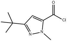 3-(TERT-BUTYL)-1-METHYL-1H-PYRAZOLE-5-CARBONYL CHLORIDE Structure