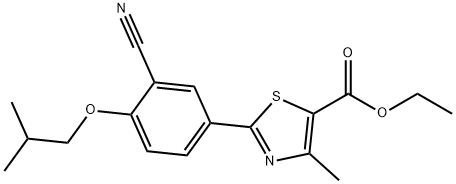 Ethyl 2-(3-cyano-4-isobutoxyphenyl)-4-methyl-5-thiazolecarboxylate 구조식 이미지