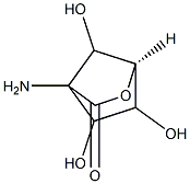 2-Oxabicyclo[2.2.1]heptan-3-one,4-amino-5,6,7-trihydroxy-,[1S-(endo,endo,anti)]-(9CI) Structure