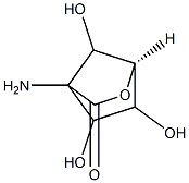 2-Oxabicyclo[2.2.1]heptan-3-one,4-amino-5,6,7-trihydroxy-,[1S-(endo,endo,syn)]-(9CI) Structure