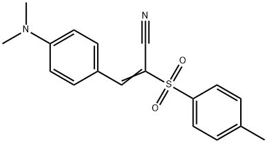 (E)-3-[4-(dimethylamino)phenyl]-2-[(4-methylphenyl)sulfonyl]-2-propenenitrile Structure