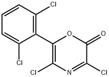 2H-1,4-Oxazin-2-one,  3,5-dichloro-6-(2,6-dichlorophenyl)- Structure