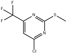 4-CHLORO-2-(METHYLSULFANYL)-6-(TRIFLUOROMETHYL)PYRIMIDINE Structure