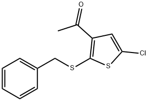 1-(2-(benzylthio)-5-chlorothiophen-3-yl)ethanone Structure