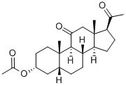 11,20-dioxo-5-beta-pregnan-3-alpha-yl acetate  구조식 이미지