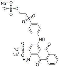 disodium 1-amino-9,10-dihydro-9,10-dioxo-4-[[4-[[2-(sulphonatooxy)ethyl]sulphonyl]phenyl]amino]anthracene-2-sulphonate 구조식 이미지