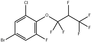 (4-BROMO-2-CHLORO-6-FLUOROPHENYL)-1,1,2,3,3,3-HEXAFLUOROPROPYL ETHER Structure