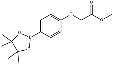 Methyl 2-[4-(tetramethyl-1,3,2-dioxaborolan-2-yl)phenoxy]acetate 구조식 이미지