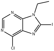 6-chloro-9-ethyl-8-iodo-9H-purine 구조식 이미지