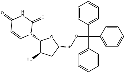 3'-Deoxy-5'-O-trityl-D-uridine Structure