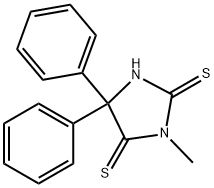 3-Methyl-5,5-diphenyl-2,4-imidazolidinedithione Structure