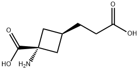 Cyclobutanepropanoic acid, 3-amino-3-carboxy-, cis- (9CI) Structure