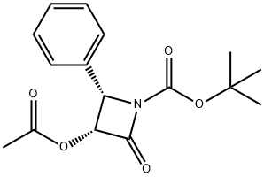 (3R,4S)-1-tert-Butoxycarbonyl-3-acetoxy-4-phenyl-2-azetidinone Structure