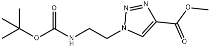 methyl 1-(2-((tert-butoxycarbonyl)amino)ethyl)-1H-1,2,3-triazole-4-carboxylate Structure